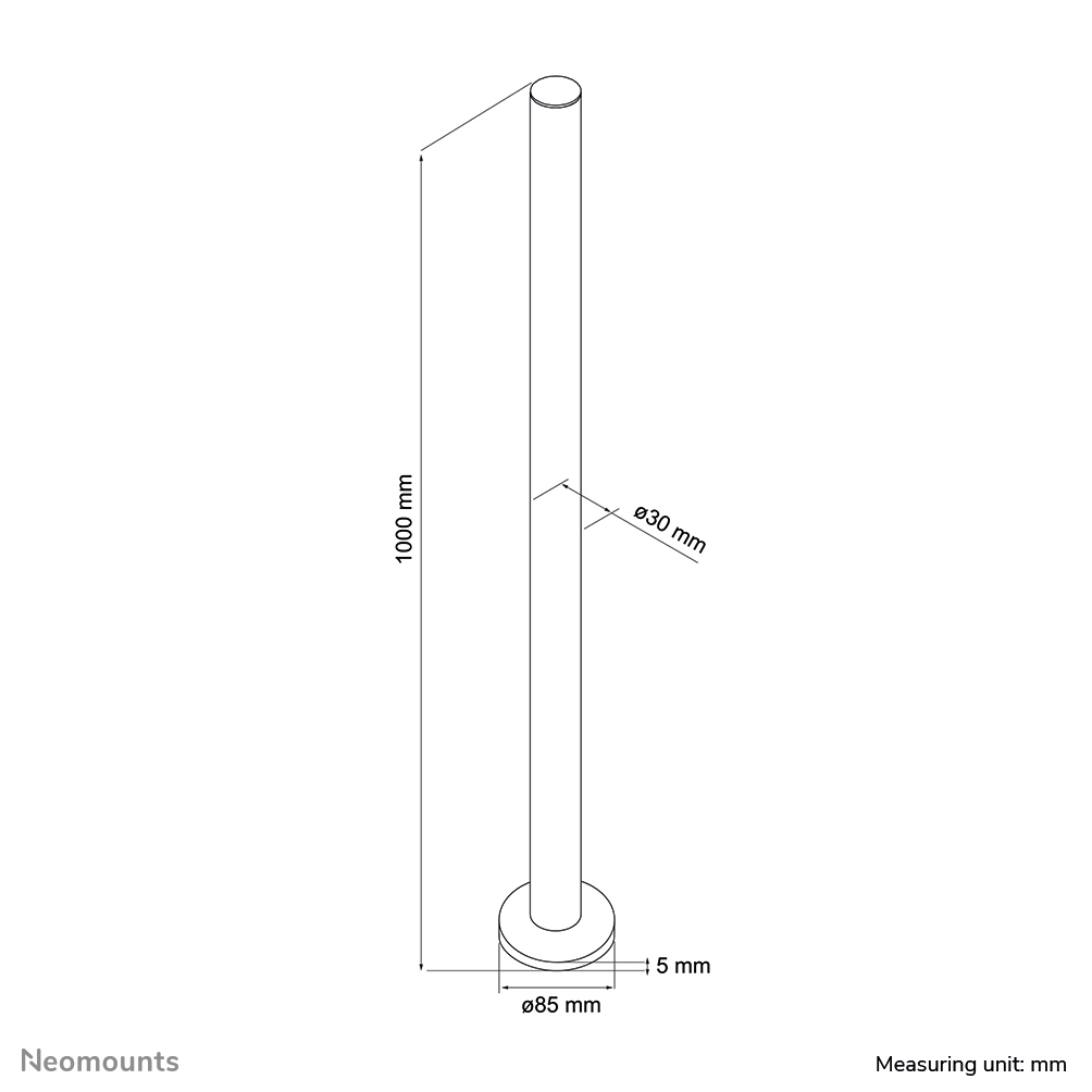 Neomounts FPMA-D9POLE Extension pole monitor arm - h 100 cm